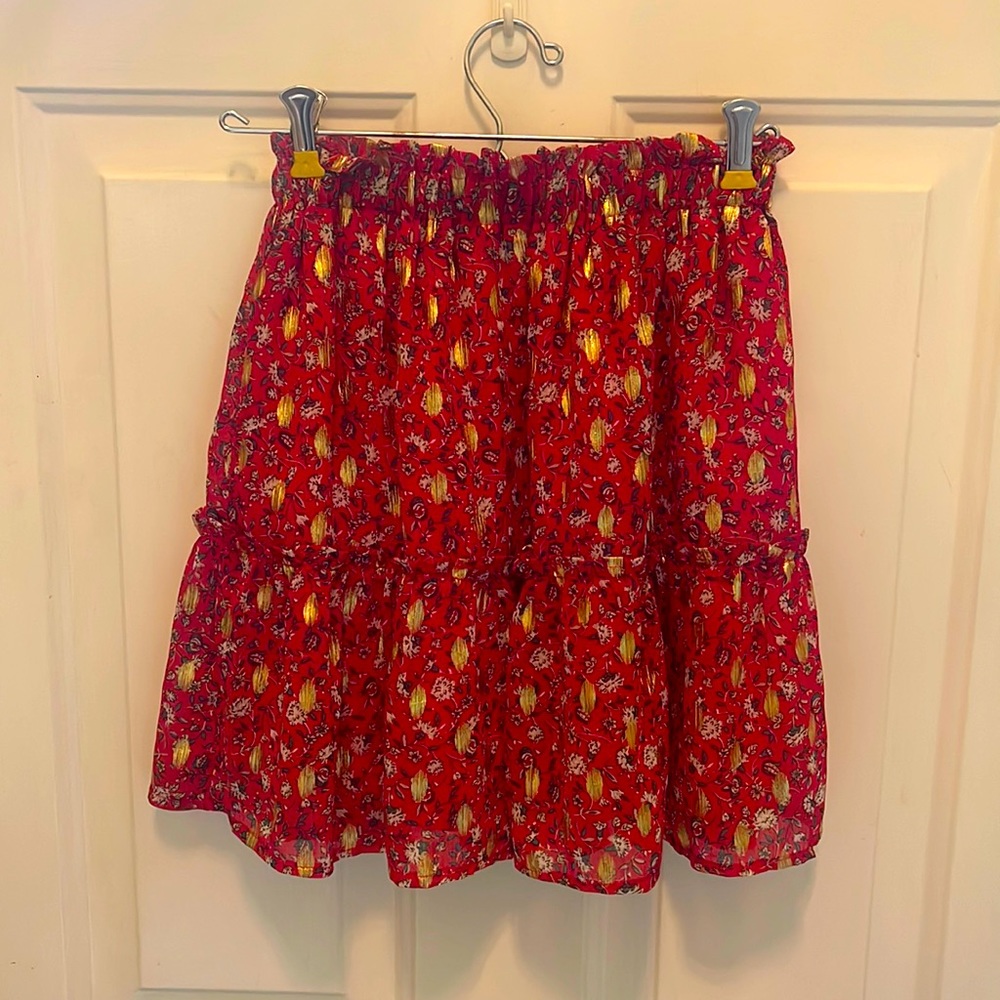 EUC Lili & Lala Red print skirt. Size S